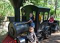 Matthew enjoying the engine while Joyce goes along for the ride.<br />On or along the Clipper City Rail Trail.<br />July 2, 2010 - Newburyport, Massachusetts.