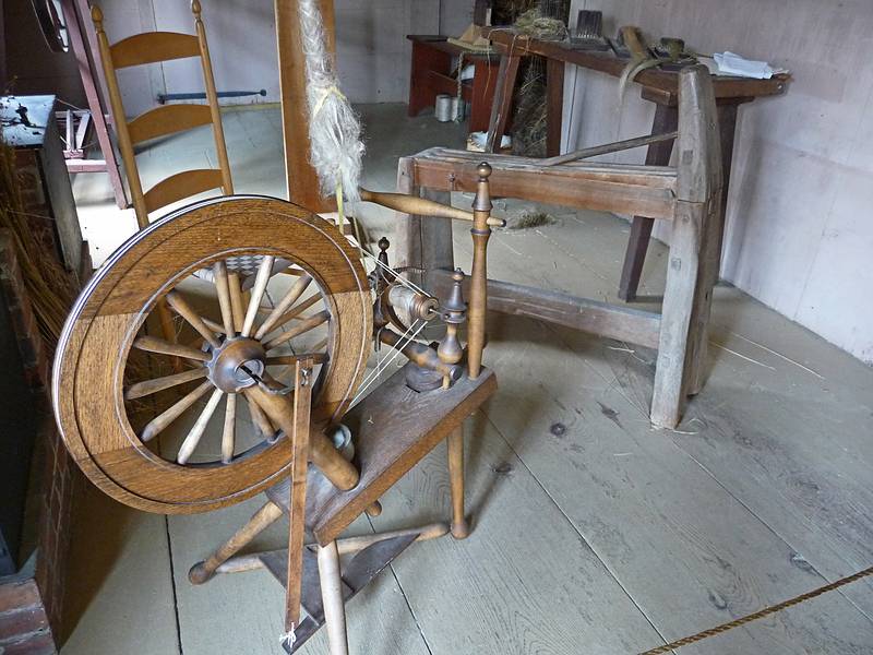 Inside the Sisters' Dairy and Weave Shop.<br />July 6, 2010 - Hancock Shaker Village, Hancock/Pittsfield, Massachusetts.