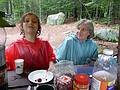 Miranda and Joyce at lunch.<br />July 14, 2010 - Camping at Pawtuckaway State Park, Nottingham, New Hampshire.