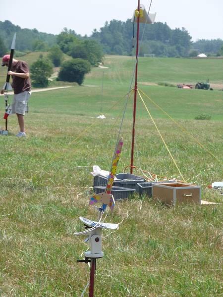 Miranda's rocket on the launching pad.<br />A Central Massachusetts Spacemodeling Society (CMASS) event.<br />July 17, 2010 - Woodsom Farm, Amesbury, Massachusetts.