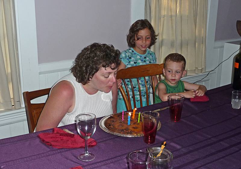 Holly, Miranda, and Matthew.<br />Celebrating Holly's 40th birthday.<br />July 17, 2010 - Merrimac, Massachusetts.