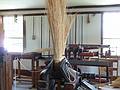 Broom making in the Brethren's Shop.<br />August 2, 2010 - Hancock Shaker Village, Massachusetts.