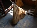 Broom making in the Brethren's Shop.<br />August 2, 2010 - Hancock Shaker Village, Massachusetts.