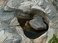 Glacial potholes on the Deerfield River.<br />August 3, 2010 - Shelburne Falls, Massachusetts.