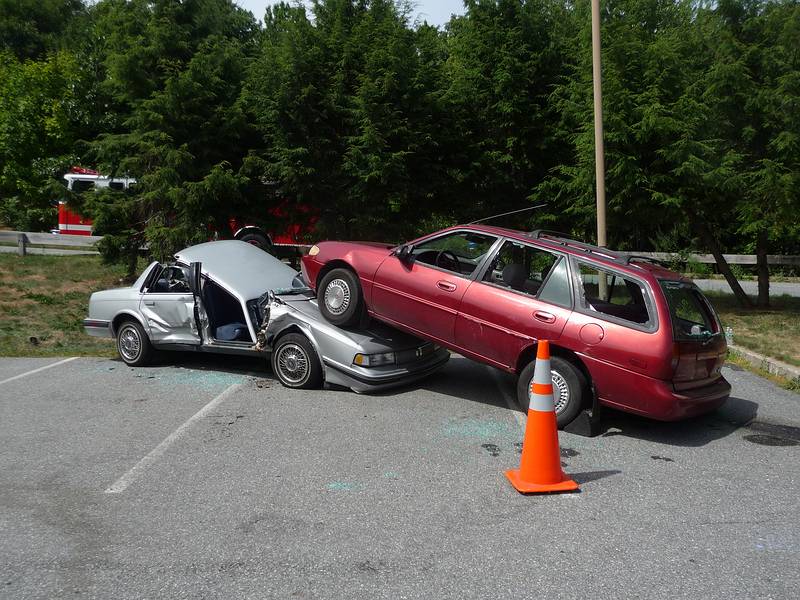 What's left of a demo of the use of the jaws of life by the fire department.<br />Old Home Days.<br />August 14, 2010 - Merrimac, Massachusetts.