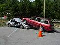 What's left of a demo of the use of the jaws of life by the fire department.<br />Old Home Days.<br />August 14, 2010 - Merrimac, Massachusetts.