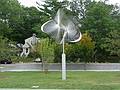 Kinetic sculpture by George Sherwood.<br />August 15, 2010 - Currier Museum of Art, Manchester, New Hampshire.