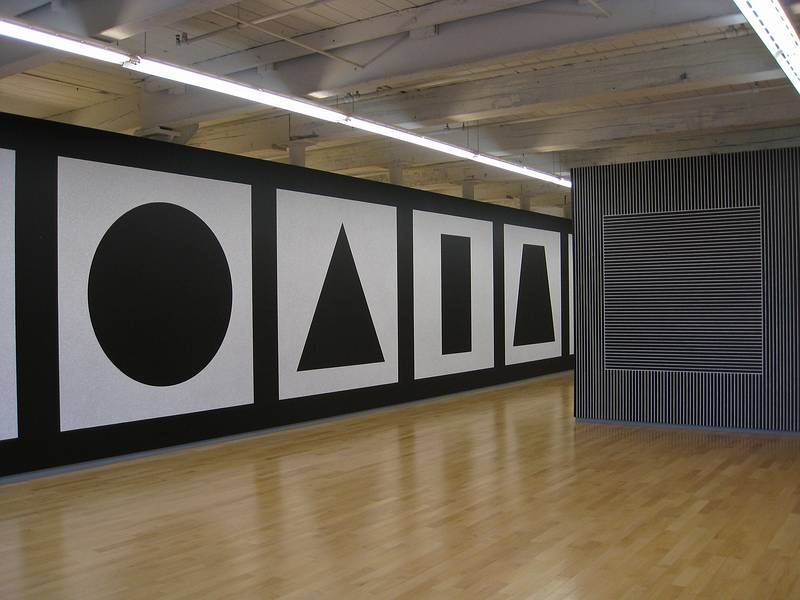 Sol LeWitt's wall drawings.<br />August 22, 2010 - Mass Moca, North Adams, Massachusetts.