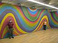 Egils and Joyce.<br />Sol LeWitt, Wall Drawing 793B, January 1996.<br />August 22, 2010 - Mass Moca, North Adams, Massachusetts.