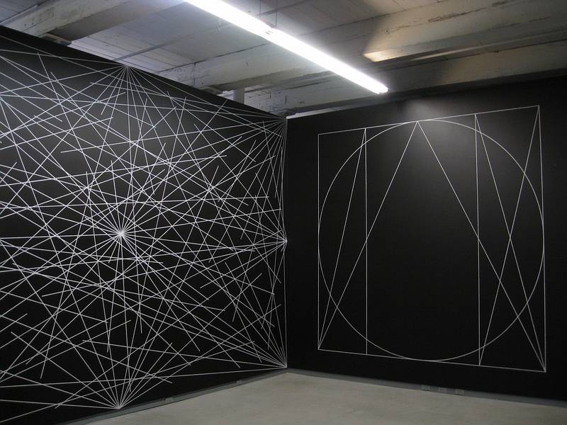 Sol LeWitt's wall drawings.<br />August 22, 2010 - Mass Moca, North Adams, Massachusetts.