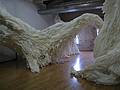 Wade Kavanaugh and Stephen Nguyen's 'White Stag', paper, wood.<br />August 22, 2010 - Mass Moca, North Adams, Massachusetts.