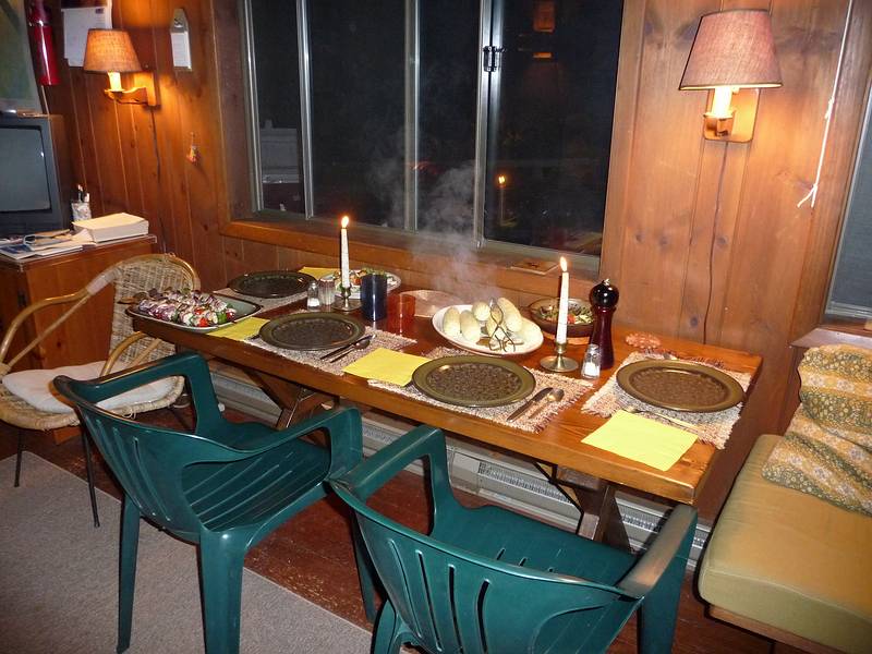 Bunny and Ross served up a great corn, salad, and shish kebob dinner.<br />Sept. 25, 2010 - At Bunny and Ross' on Panther Pond in Raymond, Maine.