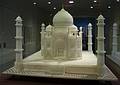 19th century model of the Taj Mahal in Agra, India.<br />Alabaster and paint.<br />Oct. 22, 2010 - Peabody Essex Museum, Salem, Massachusetts.