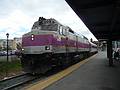 Our train is arriving from Boston (and heading for Newburyport).<br />Oct. 22, 2010 - Salem, Massachusetts.