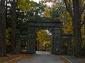 Gate to Oak Hill Cemetery.<br />Oct. 22, 2010 - Newburyport, Massachusetts.