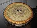 Joyce's blueberry pie.<br />Thanksgiving dinner at our house.<br />Nov. 25, 2010 - Merrimac, Massachusetts.