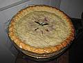 Joyce's blueberry pie.<br />Thanksgiving dinner at our house.<br />Nov. 25, 2010 - Merrimac, Massachusetts.