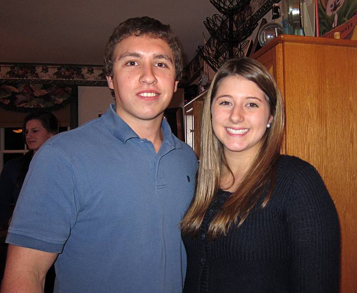 Michael and Amanda.<br />Nov. 27, 2010 - At Tom and Kim's in South Hampton, New Hampshire.