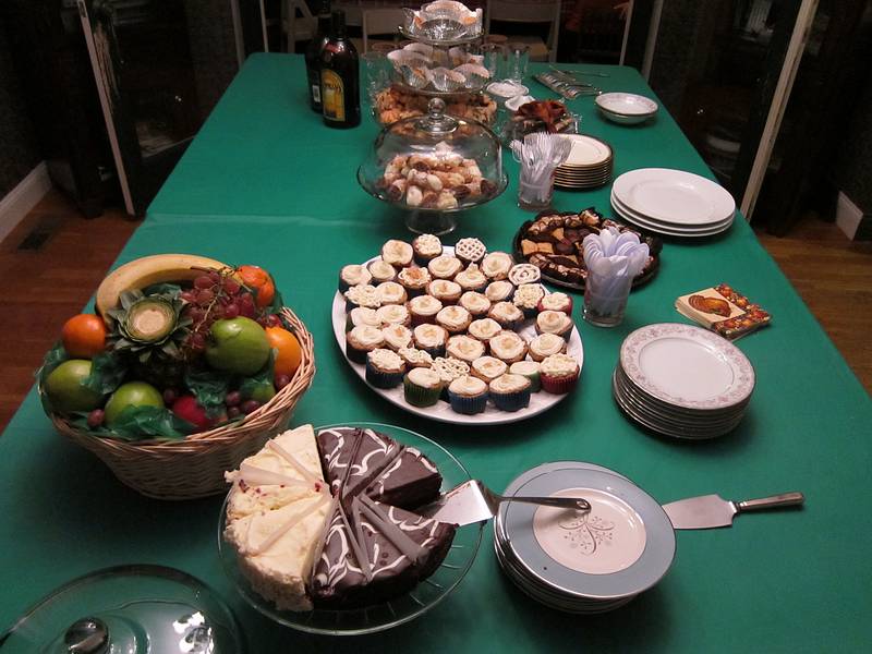 The dessert table, and there was more.<br />Nov. 27, 2010 - At Tom and Kim's in South Hampton, New Hampshire.