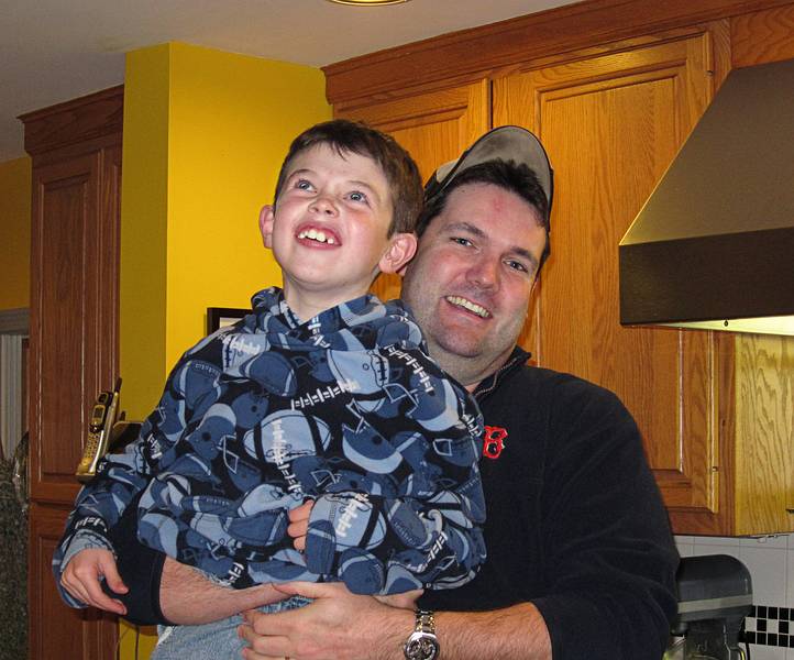 Zachy and his dad Jayr.<br />Dec. 5, 2010 - At Paul and Norma's in Tewksbury, Massachusetts.