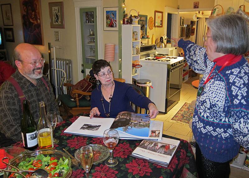 Weimin, Carol, and Joyce.<br />Dec. 11, 2010 - At Ana's in Malden, Massachusetts.