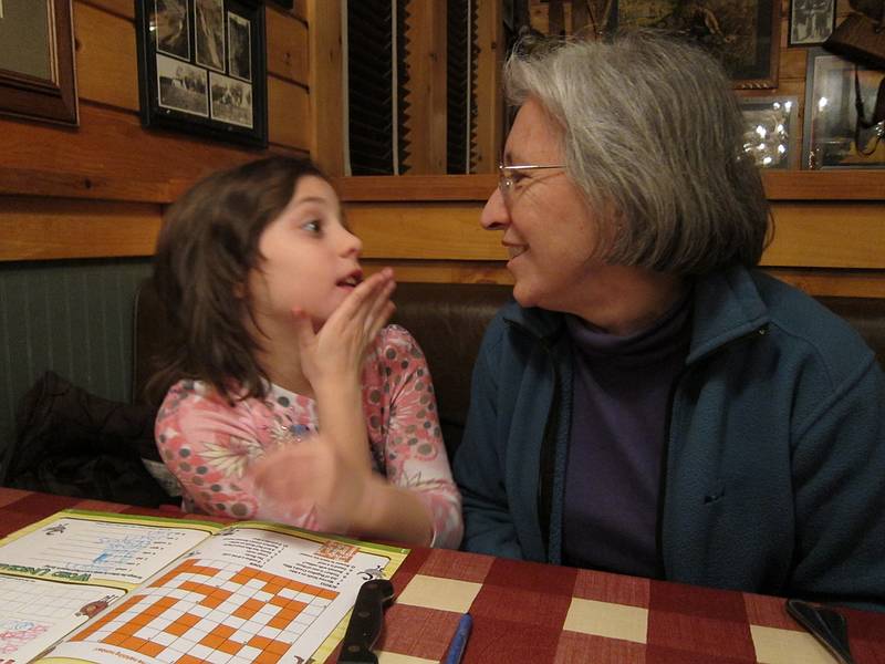 Miranda and Joyce.<br />Dec. 17, 2010 - Bugaboo Creek Restaurant at the Loop in Methuen, Massachusetts.
