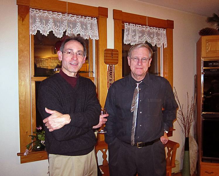 Oscar and Lance.<br />Christmas tree decorating party.<br />Dec. 18, 2010 - Merrimac, Massachusetts.