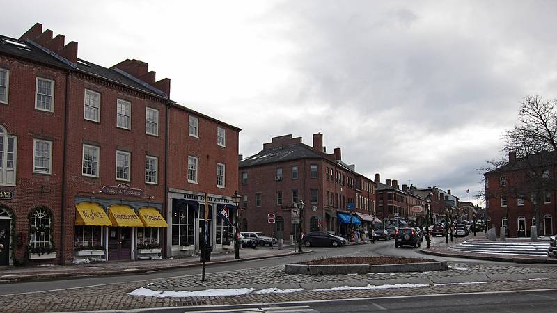 View of State Street from Market Square.<br />Dec. 21, 2010 - Newburyport, Massachusetts.