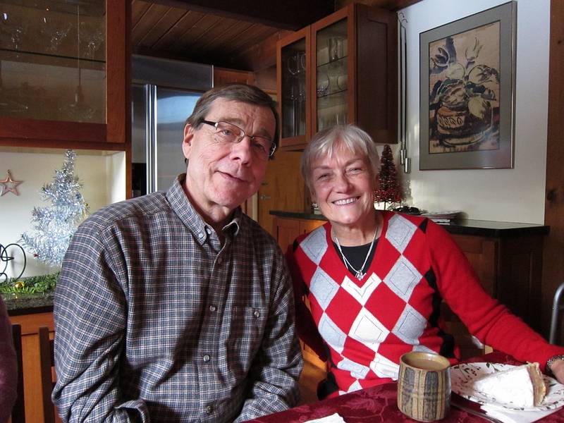 Juris and Baiba.<br />Dec. 23, 2010 - At Uldis and Edite's in Manchester by the Sea, Massachusetts.