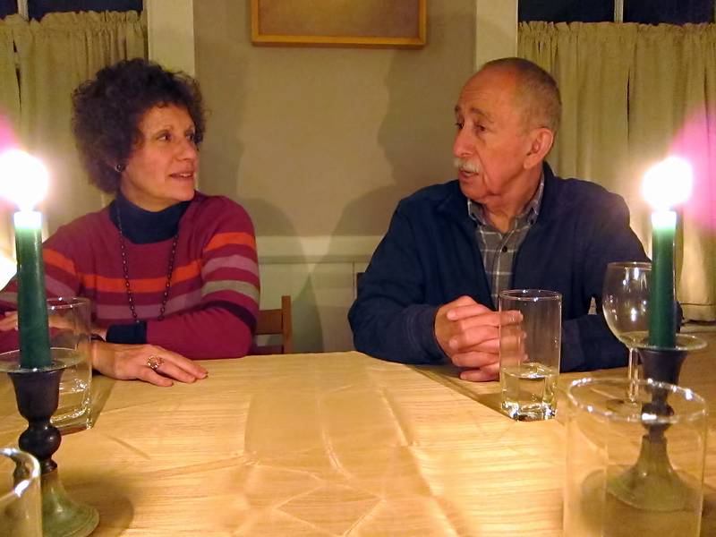 Bonnie and Ronnie by candle light.<br />Dec. 24, 2010 - Christmas Eve, Merrimac, Massachusetts.