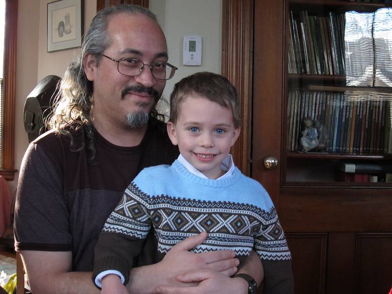 Carl and Matthew.<br />Dec. 25, 2010 - Christmas Day at Joyce and Egils' in Merrimac, Massachusetts