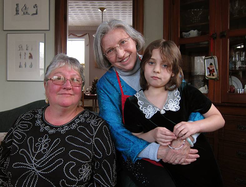 Norma, Joyce, and Miranda.<br />Dec. 25, 2010 - Christmas Day at Joyce and Egils' in Merrimac, Massachusetts