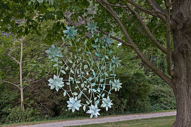 Kerry Mullen: 'Spiraling On'.<br />'Trace', Outdoor Sculpture at Maudslay.<br />Sept. 12, 2010 - Maudslay State Park, Newburyport, Massachusetts.