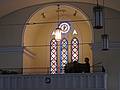 The organist rehearsing before the service.<br />Memorial service for Christina (Carl's, Eric's, Melody's, and Nathan's grandmother).<br />Jan. 8, 2011 - Church of the Nativity, Merrimac, Massachusetts.