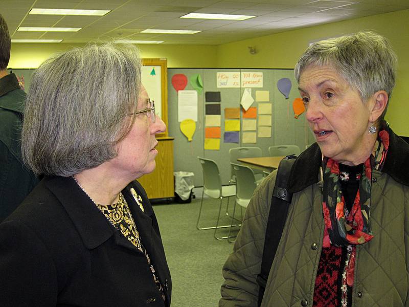 Joyce and friend or neighbor of Christina.<br />Memorial service for Christina (Carl's, Eric's, Melody's, and Nathan's grandmother).<br />Jan. 8, 2011 - Church of the Nativity, Merrimac, Massachusetts.