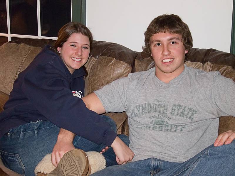 Amanda and Michael.<br />Jan. 16, 2011 - At Tom and Kim's in South Hampton, New Hampshire.