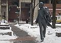 Statue of Mayor Kevin White behind Faneuil Hall.<br />Jan. 26, 2011 - Boston, Massachusetts.