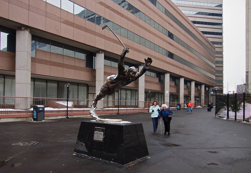 Bobby Orr's Stanley Cup winning goal at the TD Garden (and North Station).<br />Jan. 26, 2011 - Boston, Massachusetts.