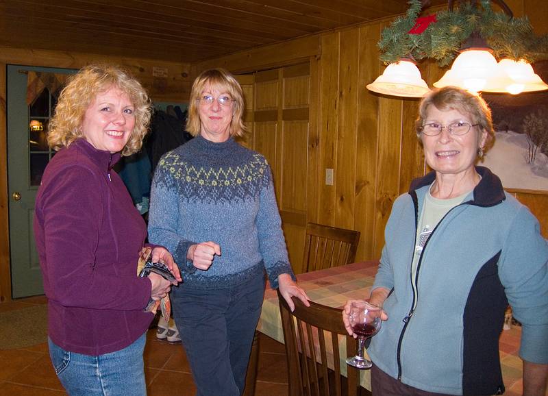 Catherine, Carol, and Nancy.<br />An evening of Robert Service poems and Alaska themed food.<br />Jan. 29, 2011 - At Bill and Carol's in Campton, New Hampshire.
