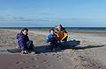 Miranda, Matthew, and Joyce near border with Sandy Point State Reservation.<br />March 5, 2011 - Parker River National Wildlife Refuge, Plum Island, Massachusetts.