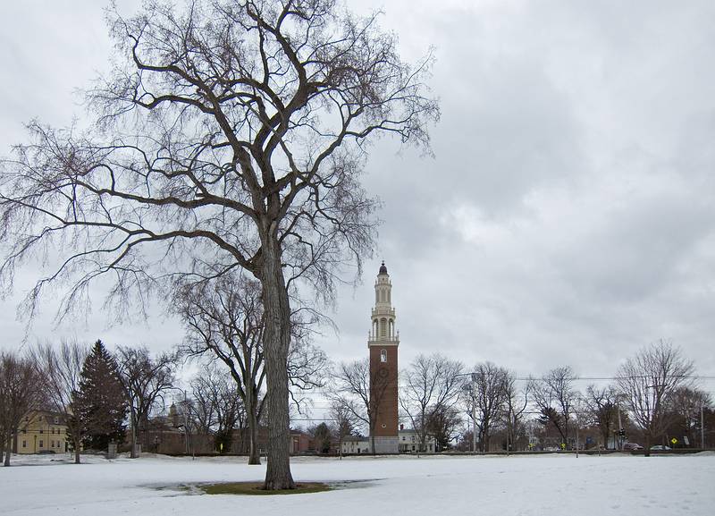 Memorial Carillon Bell Tower.<br />March 6, 2011 - Phillips Academy, Andover, Massachusetts.