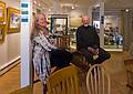 Time and Tide Gallery owner Kristina and John,<br />before John's talk about 'Light'.<br />March 15, 2011 - Ipswich, Massachusetts.