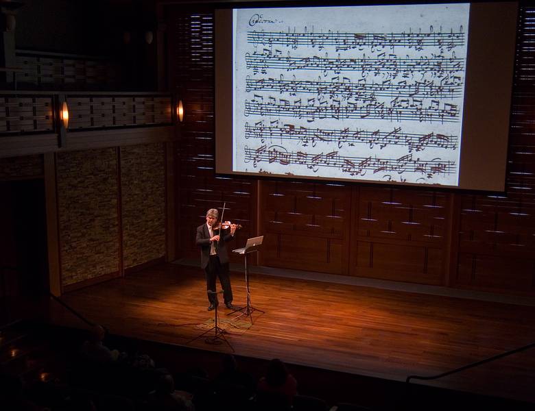 Nicholas Kitchen playing Bach's Solo Violin at the Shalin Liu Performance Center.<br />March 20, 2011 - Rockport, Massachusetts.