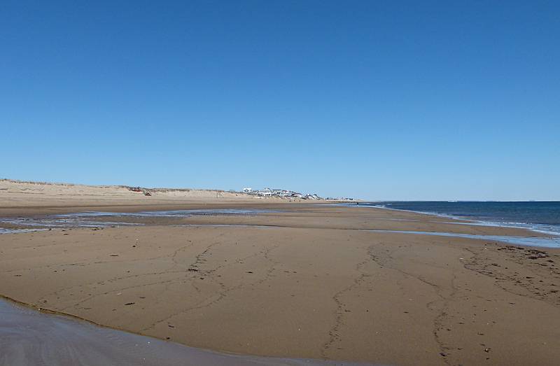 View north towards the populated area of Plum Island.<br />March 27, 2011 - Parker River National Wildlife Refuge, Plum Island, Massachusetts.