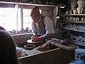 The local potter.<br />April 18, 2011 - Old Sturbridge Village, Sturbridge, Massachusetts.