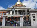 Miranda, Nicole, and Matthew in front of the State House.<br />April 21, 2011 - Boston, Massachusetts.