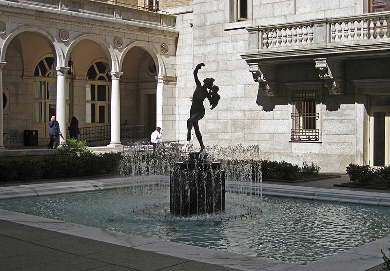 Courtyard at the Boston Public Library.<br />April 21, 2011 - Boston, Massachusetts.