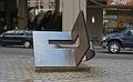 Sculpture on street near City Hall.<br />April 21, 2011 - Boston, Massachusetts.