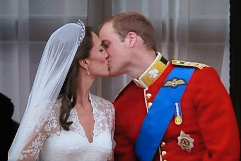 TV screen shots. The newly married couple, Prince William and Catherine.<br />Yes, I was one of the two billion watching the Royal Wedding from beginning to end.<br />April 29, 2011 - Merrimac, Massachusetts.