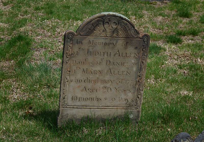Cemetery on Church Street.<br />Along our usual two mile walk.<br />April 29, 2011 - Merrimac, Massachusetts.